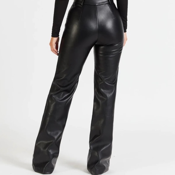 Because of Alice Leather wide leg trousers - Picture 2 of 4